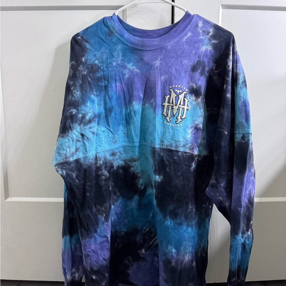 Tie-Dye Long Sleeve Tee in Blue & Purple